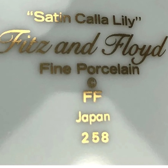 Fitz and Floyd Calla Lily Porcelain Plates 7.5” Lot of 3 - Picture 7 of 7